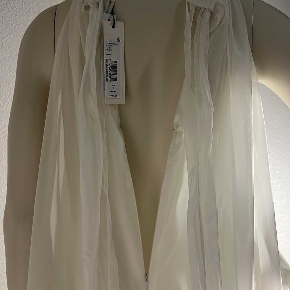 Alice + Olivia New Elegant White Ruffle Dress Size Small $149 OBO - Picture 9 of 10